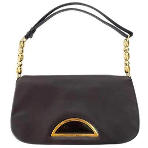 DIOR Malice Pearl Brown Leather Shoulder Bag - Picture 1 of 24