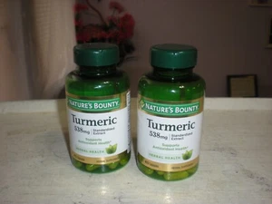 2-Nature's Bounty Turmeric 538 mg 45 count bottles exp 09/26 lot of 2 - Picture 1 of 1