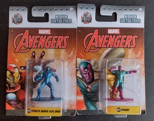 Conjunto de 2017 Nano Metalfigs Marvel Avengers "Vision" y "Stealth Armor Iron Man" - Imagen 1 de 3