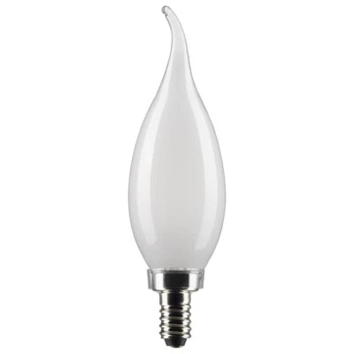 Satco S21295 - 3 Watt LED CA10 Decorative Frost Light bulbs- 2700K - 6 Pack - Image 1 of 4