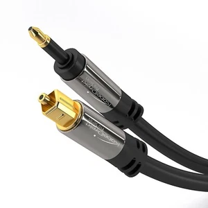 KABELDIREKT 3M MINI TOSLINK OPTISCHES DIGITAL AUDIO KABEL - PRO SERIE - Bild 1 von 6