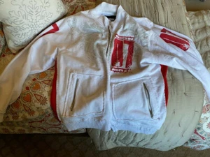 Vintage ICON Motorsports White Zip Up Hoodie Sweatshirt XXL Motorrad Racing - Bild 1 von 3