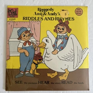 Raggedy Ann & Andy's Riddles and Rhymes Book and Record See Hear Read 1980 New! - Picture 1 of 6
