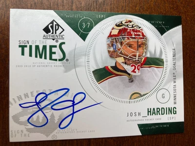 2009-10 Josh Harding Sign of the Times Auto Autograph - Image 1 of 2