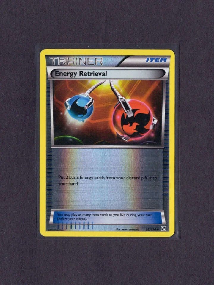 Energy Retrieval 92/114 Black & White Reverse Holo Pokemon - Image 1 of 2