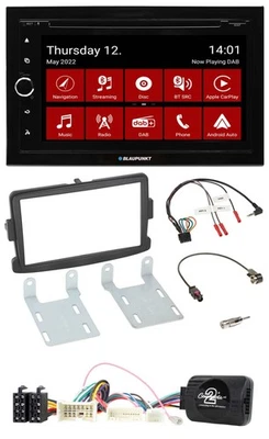 Blaupunkt Lenkrad DVD Bluetooth DAB 2DIN USB Autoradio für Dacia ab 2012 schwarz - Bild 1 von 4