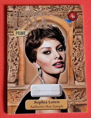 SOPHIA LOREN HAIR STRAND RELIC CARD #d6/17 2024 HISTORIC DNA PRIME MOVIE STAR - Image 1 of 2
