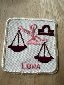 Vintage 1970’s Style Libra  Spiritual Zodiac Astrology Sew On Fashion Patch - Picture 1 of 12