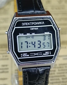 Soviet Vintage Elektronika 5 52 SIGNAL Alarm Original USSR Digital Watch 1980s - Picture 1 of 16