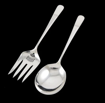 Rare Watson Dorian Sterling Silver Salad Serving Set Art Deco Greek Revival - Image 1 of 4