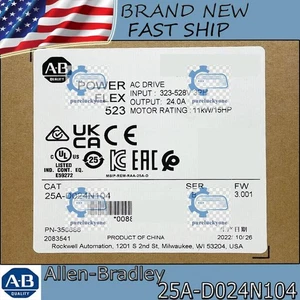 Sellado de fábrica NUEVO PLC 25A-D024N104 PowerFlex 523 11kW (15Hp) unidad de CA AB - Imagen 1 de 5