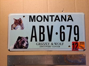 License Plate, Montana, 2003, Wolf & Grizzly Bear, Passenger, ABV 679 - Picture 1 of 3