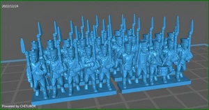 Polvo negro impreso en 3D de 13,5 mm escala épica Guardia Joven Francesa Napoleónica 1812-15 - Imagen 1 de 1