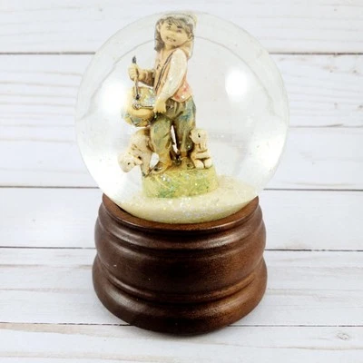 Genuine Fontanini Little Drummer Boy Glitterdome 1989 Wind Up Musical Snow Globe - Image 1 of 4