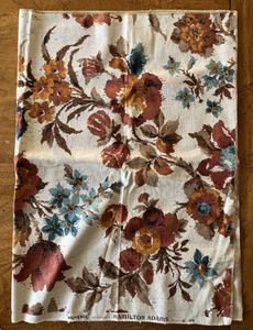 2 Pieces Vintage 1978 Hamilton Adams Fabric Provence Design~Libeco Belgian Linen - Picture 1 of 6