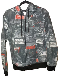 Star Wars Lucas Film Full Zip Hoodie Sweatshirt Jacke Large grau schwarz rot - Bild 1 von 4