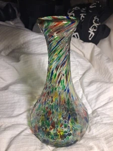 Multicolor Decantor Mexico 9.5" Tall Base 5" Wide - Picture 1 of 4