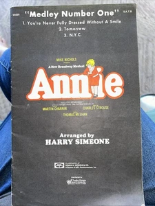 Annie Sheet Music Piano Vocal Selections Book 56 Pages 1977 - Picture 1 of 3