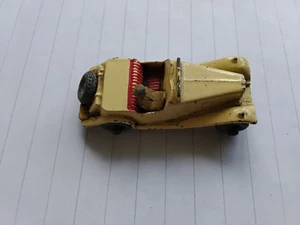 Lesney Matchbox MG Midget Cream All Wheels Intact Play Worn No Box - Picture 1 of 2