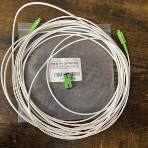 Elfcam® - 10m Fiber Optic Cable SC/APC to SC/APC Simplex singlemode 9/125 White - Photo 1/2