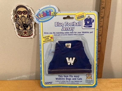 Webkinz Blue Football Jersey Clothing Unused Code Ganz WE000067 New Sealed!! - Image 1 of 4