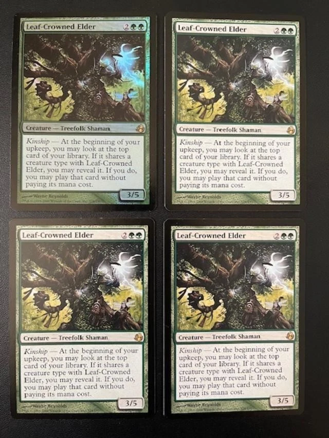 MTG - Leaf-Crowned Elder x4 - Morningtide (One is FOIL) - Image 1 of 1