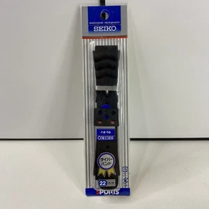 Seiko Original Uhrenarmband 22 mm schwarzes Armband - Bild 1 von 9