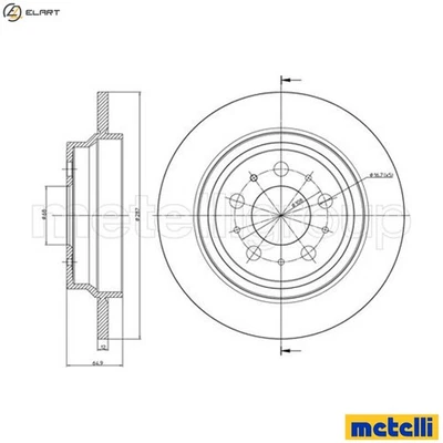 2x BRAKE DISC 23-0562C FOR VOLVO C30 S80 XC90/SUV S60 XC70/CROSS/COUNTRY V70 C30 - Image 1 of 4
