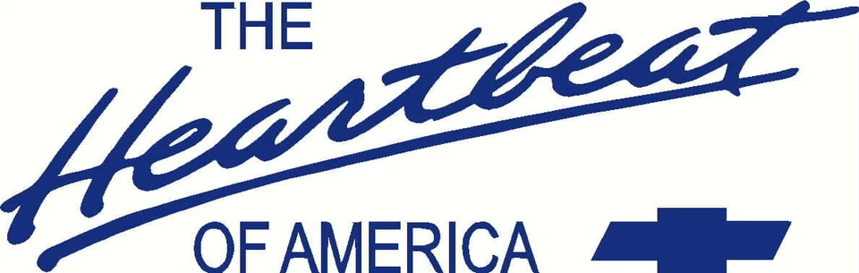 Chevy Heartbeat of America! Calcomanía de vinilo pegatina a elección de color Chevrolet Foto 1 de 1