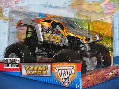 1/24 HOT WHEELS MONSTER JAM MAXIMUM DESTRUCTION TRUCK DIECAST ***BRAND NEW*** - Image 1 of 4