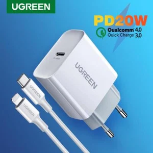 Ugreen Quick Charge 4.0 3.0 Qc Pd Charger 20w Qc4.0 Qc3.0 USB Type C Fast Charge - Zdjęcie 1 z 19