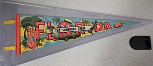 Vintage Florida The Sunshine State Pennant - Picture 1 of 2