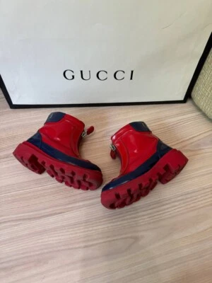 Botas vermelhas femininas Gucci 27 EUA 10,5 - Imagem 1 de 4