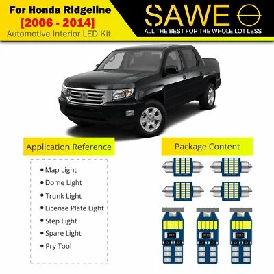 16 x ультра белый светодиодный интерьер света пакет для 2006 - 2014 Honda Ridgeline инструмент - Изображение 1 из 4