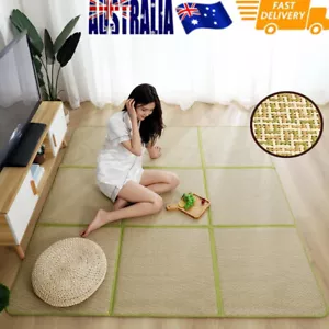 180*180cm Tatami Mat Rattan Japanese Floor Mat 1.2cm Thickness Large Area Rug - Picture 1 of 13