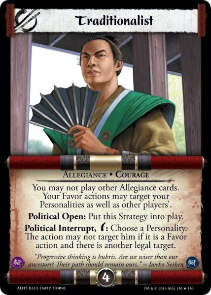 Legend of the Five RIngs L5R CCG ALitS A Line in the Sand Traditionalist - Image 1 of 1