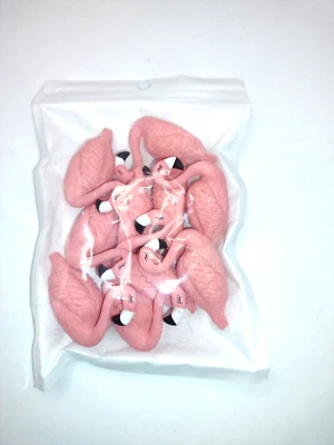 Plastic Pink Flamingos Cake Toppers x10 For Crafts Dioramas Cupcakes Unused - Image 1 of 4