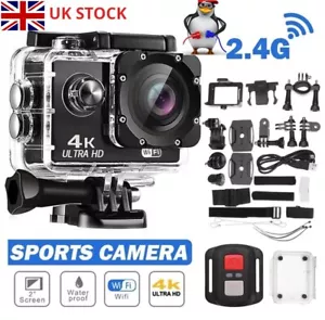 Action Camera Ultra HD 4K/30fps WiFi 2.0-inch 170D Underwater Waterproof Helmet - Picture 1 of 20