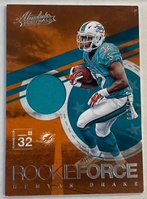 2016 Panini Absolute Rookie Force Materials Kenyan Drake Dolphins #25 #007/199 - Image 1 of 3