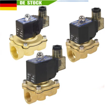 Magnetventil Messing,3/4" 1/2" 1" 0-10 Bar NC Stromlos Geschlossen AC220V Ventil - Bild 1 von 4