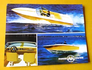 Rare Original 1970s MONZA MARINE Sport Boats SPEC SHEET Fantastic Condition - Picture 1 of 2
