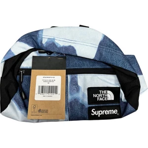 SUPREME/ THE NORTH FACE TNF BLEACHED DENIM PRINT ROO II INDIGO OS WAIST BAG FW21 - Picture 1 of 5