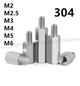 304 stainless steel Hex support Male-Female Hex Standoff Screw Spacer Pillar - Picture 1 of 12