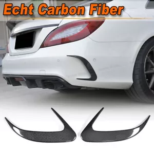 Pinne paraurti posteriore in carbonio Flap Canards per Mercedes C218 CLS400 CLS63 AMG - Foto 1 di 14
