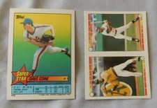 1989 Topps Super Star Sticker #58 David Cone  - Sticker on Back #163 #268