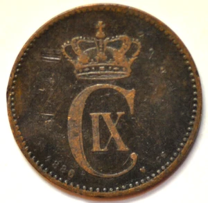 mw21040 Denmark; 2 Ore 1886 CS KM#793.1 - Picture 1 of 2