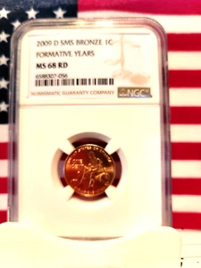2009-D SMS FORMATIVE YEARS MS 68 RD (( BRONZE )) **BRIGHT RED** NGC#6588307-056 - Picture 1 of 2