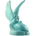 Sculpture "OISEAUX" Céramique POET LAVAL Bleu Signé JEAN, animalier/art deco...