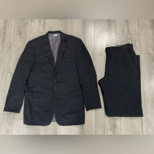 Brioni Suit Blue/Purple Stripe 100% Wool Saks Fifth Ave Super 150's Men 40 Italy - Picture 1 of 15