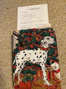 Kit Cuscini Natalizi - Quadro Tessuto Cotone - Trapuntino - Cane Dalmata - Foto 1 di 5